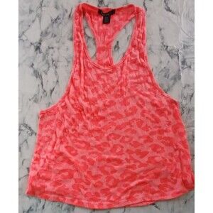 Bozzolo Tank‎ Top Women/Juniors M Razorback Leopard Print Sheer Boho Beach